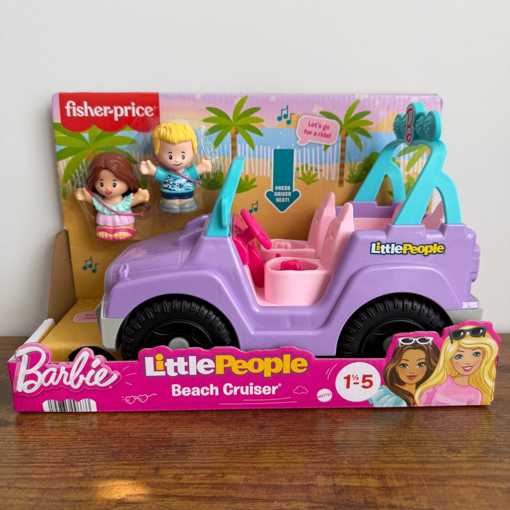 New Fisher Price Little People Barbie Beach Cruiser Jeep Car Play Set Toys Girl